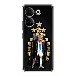 Чехлы для Tecno Camon 20 Pro (Leo чемпион) (AlphaPrint) (Месси Король)