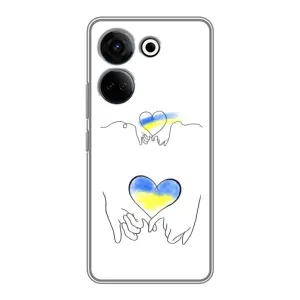 Чехол для Патриота Украины Tecno Camon 20 Pro - (AlphaPrint) (Мир Украине)