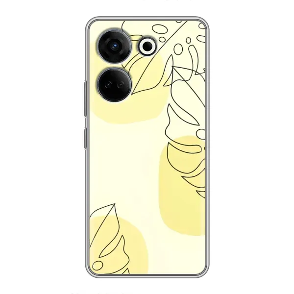Чехол с принтом «Желтая монстера арт» для TECNO Camon 20 Pro