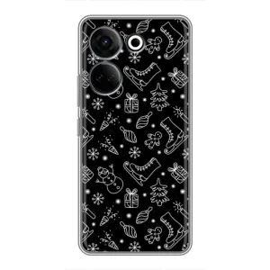 Новогодние, Праздничные Чехлы для Tecno Camon 20 Pro - 2024 год (Новогодний фон)