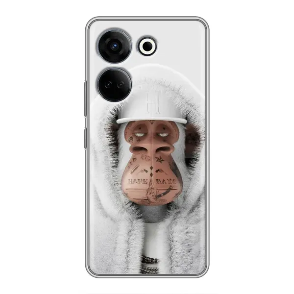 Чехол с принтом «обезьяна NFT в тату» для TECNO Camon 20 Pro