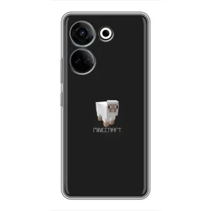 Чехол Майнкрафт на Tecno Camon 20 Pro (AlphaPrint) Minecraft (Овечка Майнкрафт)