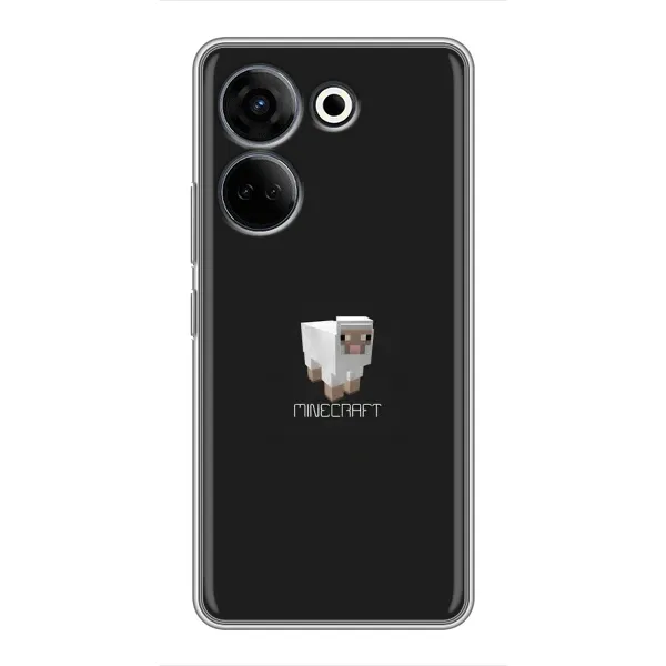 Чохол з принтом «Овечка Майнкрафт» для TECNO Camon 20 Pro