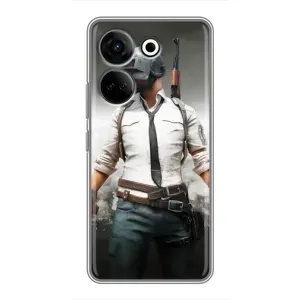 Чехол PUBG для Техно Камон 20 Про (AlphaPrint) (Пабг мен)