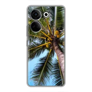Силиконовый чехол с КАРТИНКАМИ лето для Tecno Camon 20 Pro (AlphaPrint) (Пальма)
