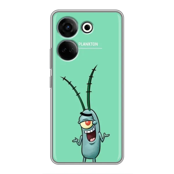 Чехол с принтом «Персонаж Планктон» для TECNO Camon 20 Pro Чехол с принтом «Персонаж Планктон» для TECNO Camon 20 Pro