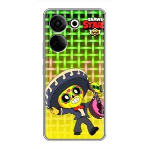 Чехлы Brawl Stars для Tecno Camon 20 Pro (AlphaPrint) (Поко в самбреро)