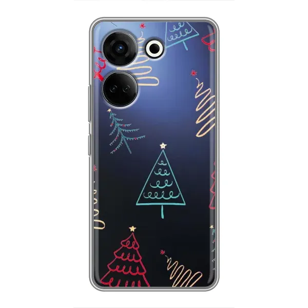 Чехол с принтом «Рождественские елки» для TECNO Camon 20 Pro