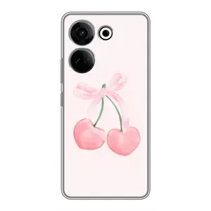 Чохол з розовим принтом для Tecno Camon 20 Pro (Рожеві вишні)