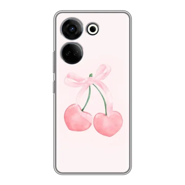 Чехол с принтом «Розовые вишни» для TECNO Camon 20 Pro
