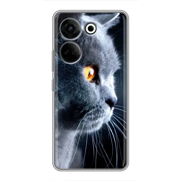 Чехол с принтом «Серый Кот» для TECNO Camon 20 Pro