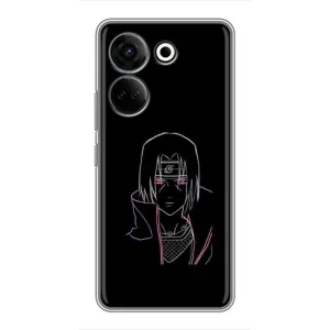 Чехлы на тему: Итачи Учиха для Tecno Camon 20 Pro (AlphaPrint) (силуэт Итачи)