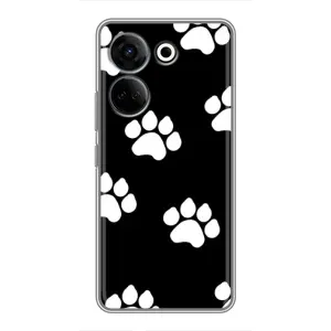 Чехлы с собаками для Tecno Camon 20 Pro (VPrint) (Следы собаки)