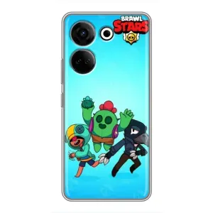 Чехлы Brawl Stars для Tecno Camon 20 Pro (AlphaPrint) (Трио героев)