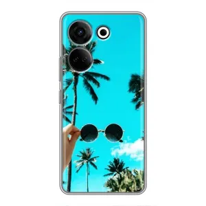 Силиконовый чехол с КАРТИНКАМИ лето для Tecno Camon 20 Pro (AlphaPrint) (Взгляд лето)