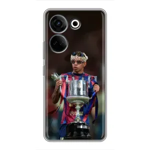Чехол с футболистом Ламин Ямаль Tecno Camon 20 Pro (Ямаль с кубком)