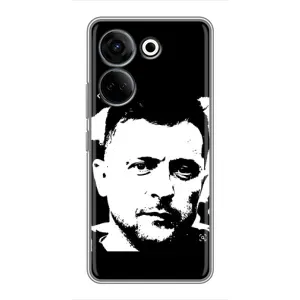 Чехол для Tecno Camon 20 Pro (AlphaPrint - с принтом Зеленского) (Зеленский АРТ)
