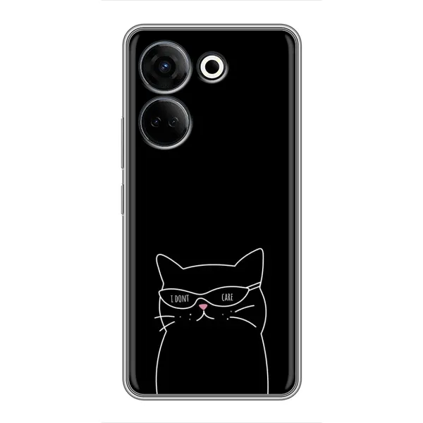 Чохол з принтом «Байдужий кіт» для TECNO Camon 20
