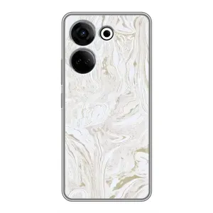 Мраморний чехол на Tecno Camon 20 (VPrint) (Білий мрамор)