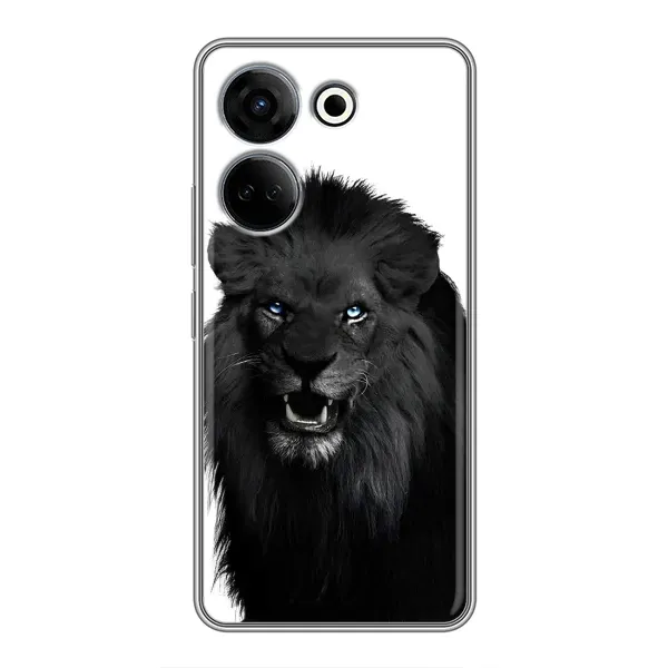 Чехол с принтом «Черный ЛЕВ» для TECNO Camon 20