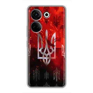 Украинские Чехлы для Tecno Camon 20 с картинкой УПА (AlphaPrint) (ГЕРБ УПА)