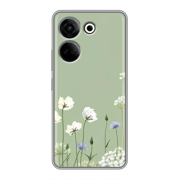 Чохол з принтом «Квіти на зеленому» для TECNO Camon 20 Чохол з принтом «Квіти на зеленому» для TECNO Camon 20