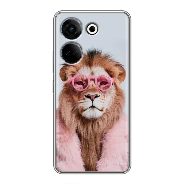 Чохол з принтом «Лев в окулярах» для TECNO Camon 20 Чохол з принтом «Лев в окулярах» для TECNO Camon 20