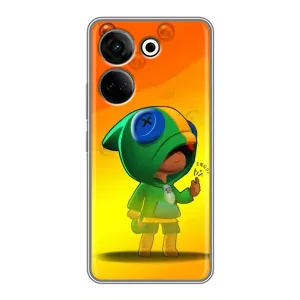 Чехол для Tecno Camon 20 Бравл Старс (VPrint) (Хлопчик Леон)