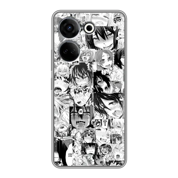 Чехол с принтом «Ahegao manga» для TECNO Camon 20