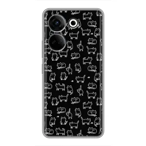 Чохол з принтом для Tecno Camon 20 (AlphaPrint) Модні коти (Маленькі котики)