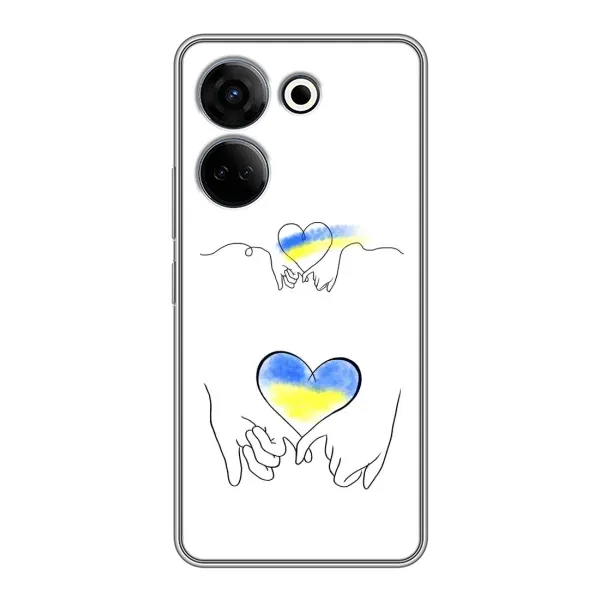 Чехол с принтом «Мир Украине» для TECNO Camon 20