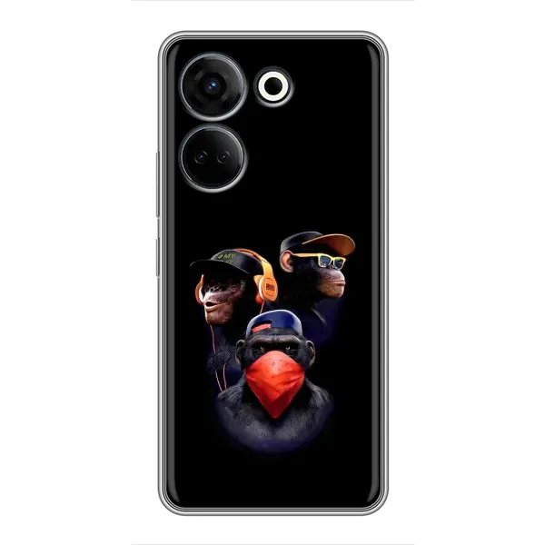 Чехол с принтом «Три обезьяны» для TECNO Camon 20