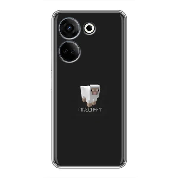 Чохол з принтом «Овечка Майнкрафт» для TECNO Camon 20