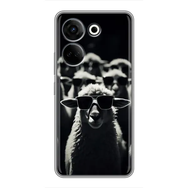 Чохол з принтом «Овечка в окулярах» для TECNO Camon 20 Чохол з принтом «Овечка в окулярах» для TECNO Camon 20