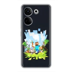 Чохол Майнкрафт на Tecno Camon 20 (AlphaPrint) Minecraft (персонажі Minecraft)