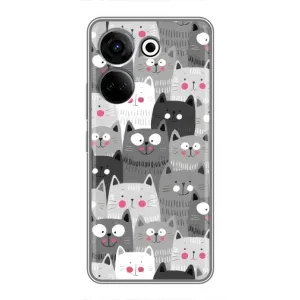Чохли з Котиками для Tecno Camon 20 (VPrint) (Мальовані котики)