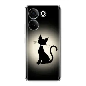 Чохол з принтом для Tecno Camon 20 (AlphaPrint) Модні коти (Силует котика)
