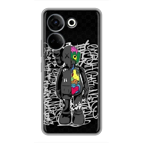 Чехол с принтом «Стиль Bearbrick» для TECNO Camon 20