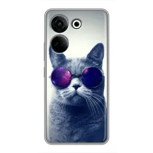 Чохол з принтом для Tecno Camon 20 (AlphaPrint) Модні коти (Стильний кіт)