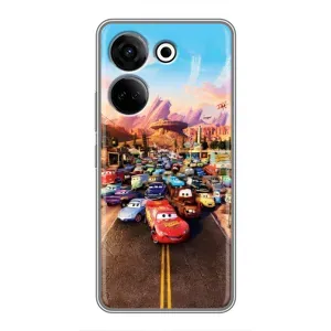 Силіконовий чохол Маквін для Tecno Camon 20 (Тачки на трасі)
