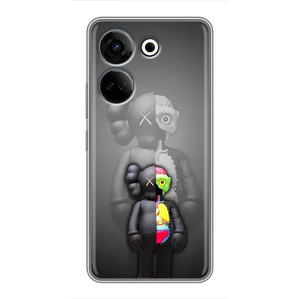 Чехол с принтом «Тело Bearbrick» для TECNO Camon 20