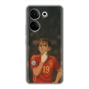 Чехол с футболистом Ламин Ямаль Tecno Camon 20 (Ямаль аниме)