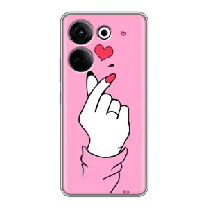 Чохол з принтом для Tecno Camon 20 (AlphaPrint - Знак сердечка) (Знак Love)