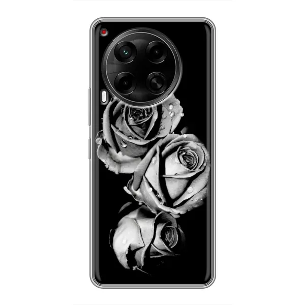 Чехол с принтом «Черная роза» для TECNO Camon 30 (CL6) Чехол с принтом «Черная роза» для TECNO Camon 30 (CL6)