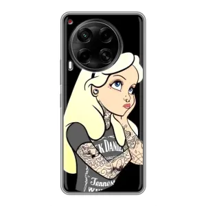 Чехол с печатью для Tecno Camon 30 (CL6) - (Мода) (AlphaPrint) (Девочка в тату)