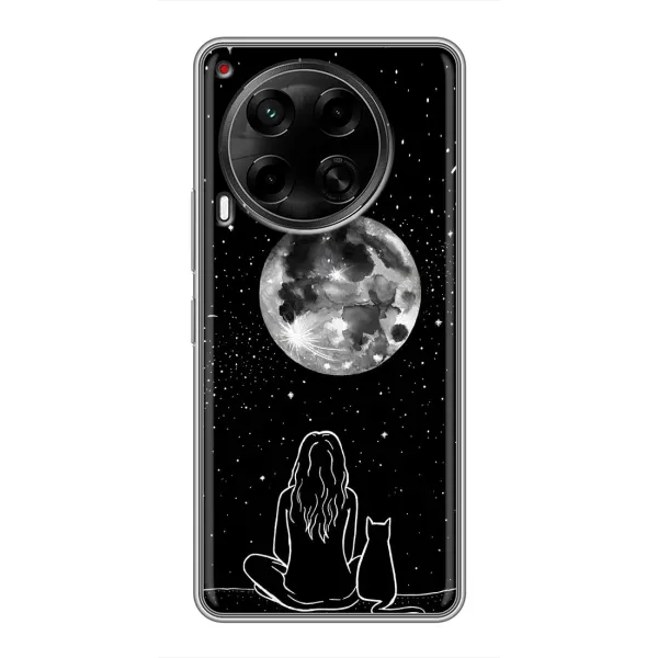 Чехол с принтом «Девушка с котом» для TECNO Camon 30 (CL6) Чехол с принтом «Девушка с котом» для TECNO Camon 30 (CL6)
