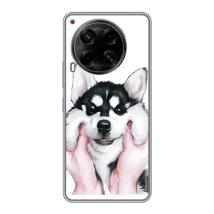 Чехлы с собаками для Tecno Camon 30 (CL6) (VPrint) (Довольный Хаски)