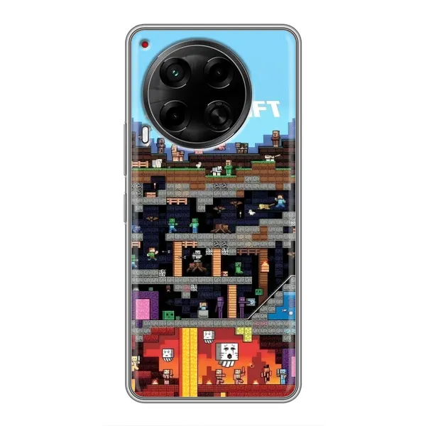 Чехол с принтом «фон Minecraft» для TECNO Camon 30 (CL6)