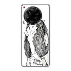 Чехол с печатью для Tecno Camon 30 (CL6) - (Мода) (AlphaPrint) (Фото девочки)