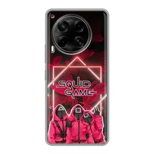 Чехол Гра в кальмара для Tecno Camon 30 (CL6) (Охранники Игра кальмара)